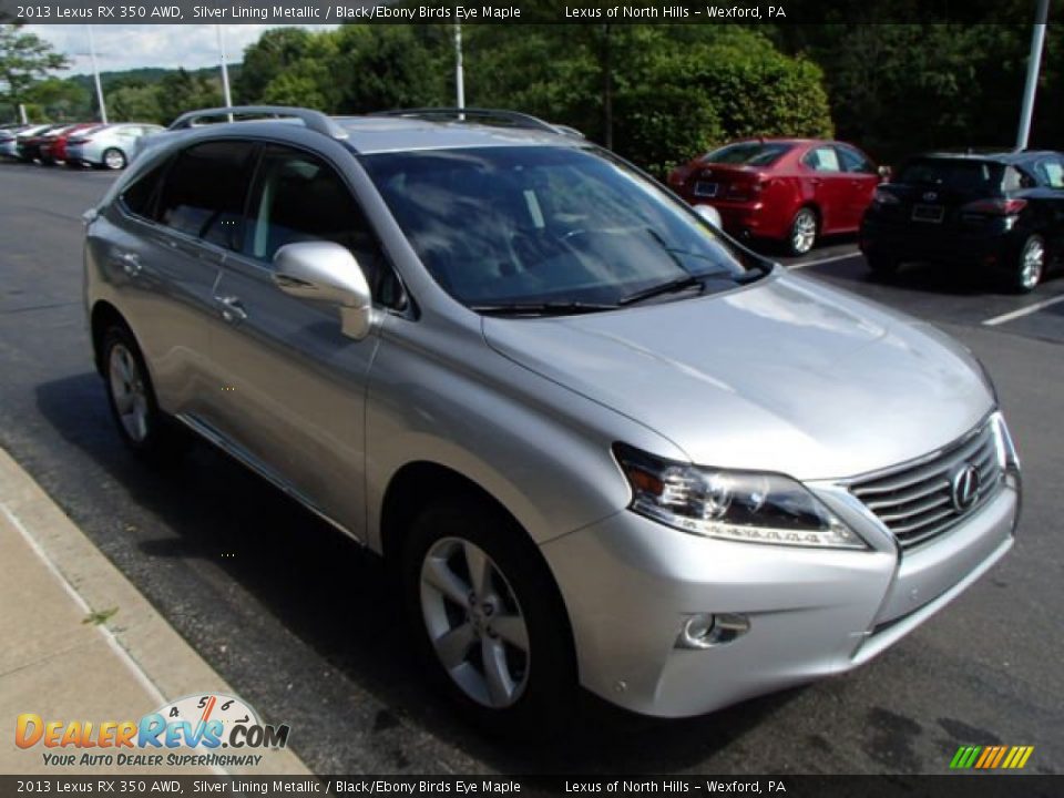 2013 Lexus RX 350 AWD Silver Lining Metallic / Black/Ebony Birds Eye Maple Photo #4