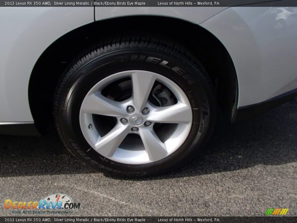 2013 Lexus RX 350 AWD Silver Lining Metallic / Black/Ebony Birds Eye Maple Photo #8