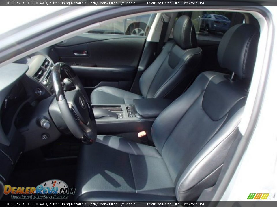 2013 Lexus RX 350 AWD Silver Lining Metallic / Black/Ebony Birds Eye Maple Photo #9