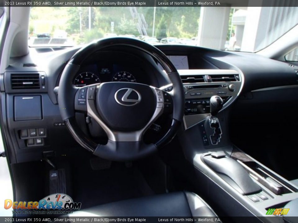 2013 Lexus RX 350 AWD Silver Lining Metallic / Black/Ebony Birds Eye Maple Photo #11