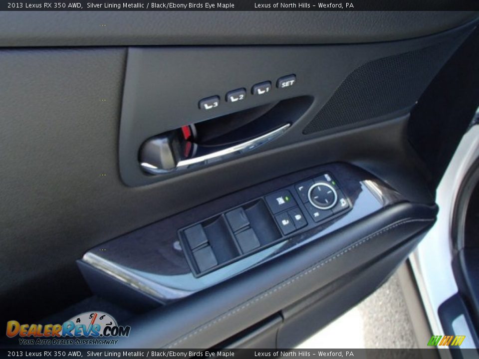 2013 Lexus RX 350 AWD Silver Lining Metallic / Black/Ebony Birds Eye Maple Photo #12