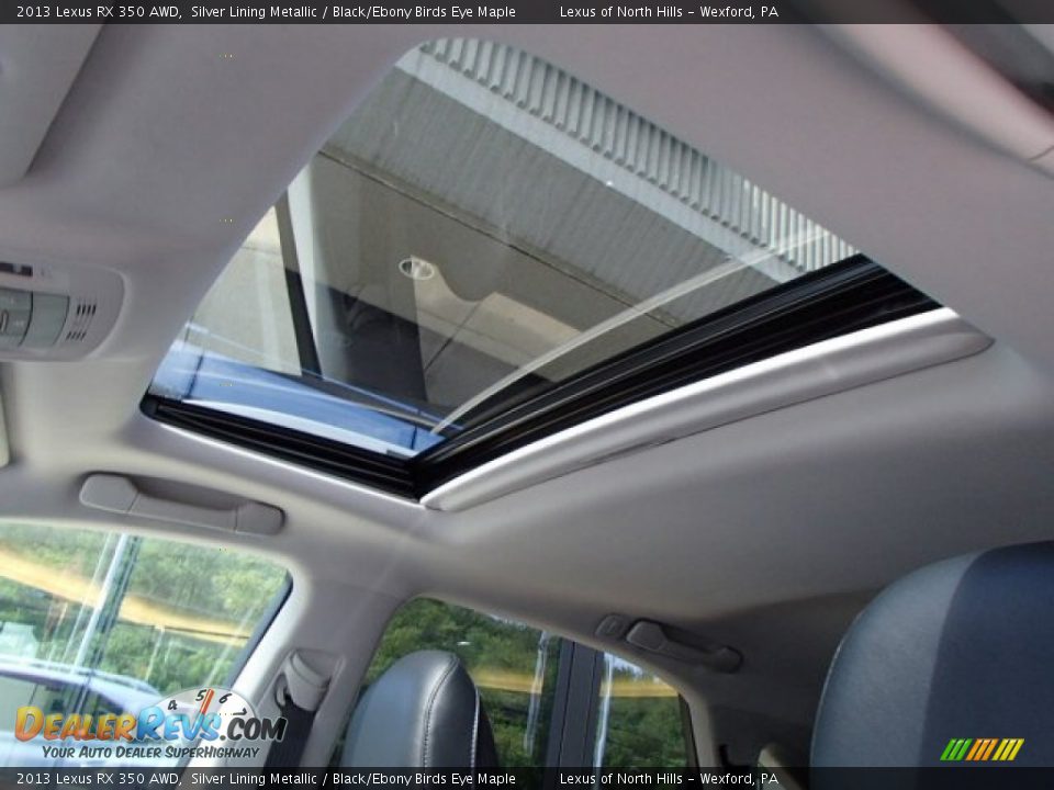 2013 Lexus RX 350 AWD Silver Lining Metallic / Black/Ebony Birds Eye Maple Photo #13