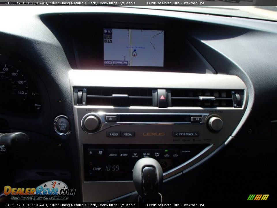 2013 Lexus RX 350 AWD Silver Lining Metallic / Black/Ebony Birds Eye Maple Photo #14