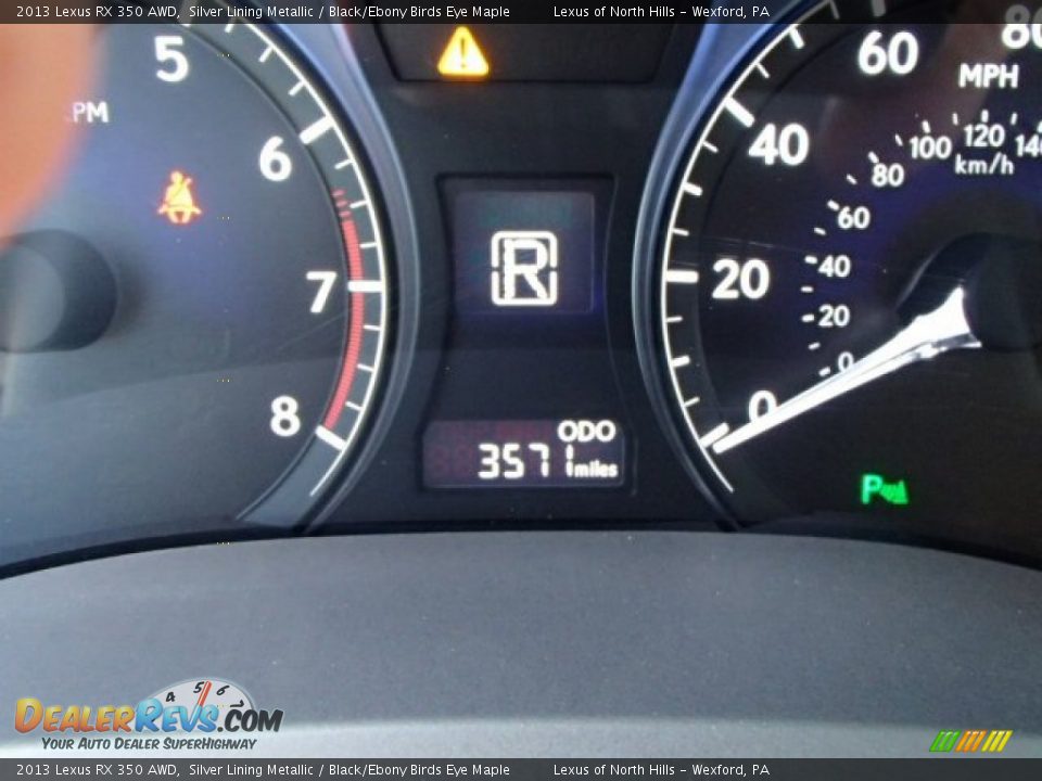 2013 Lexus RX 350 AWD Silver Lining Metallic / Black/Ebony Birds Eye Maple Photo #19