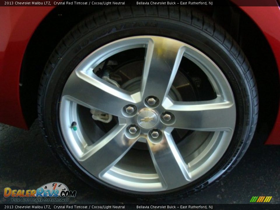 2013 Chevrolet Malibu LTZ Crystal Red Tintcoat / Cocoa/Light Neutral Photo #14