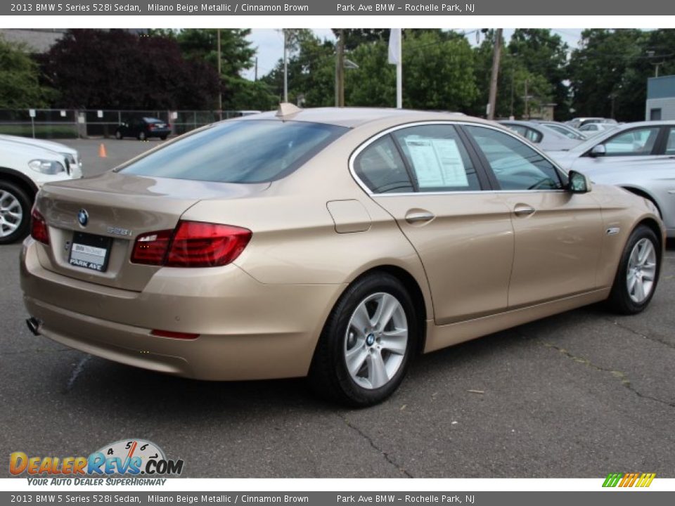 2013 BMW 5 Series 528i Sedan Milano Beige Metallic / Cinnamon Brown Photo #5