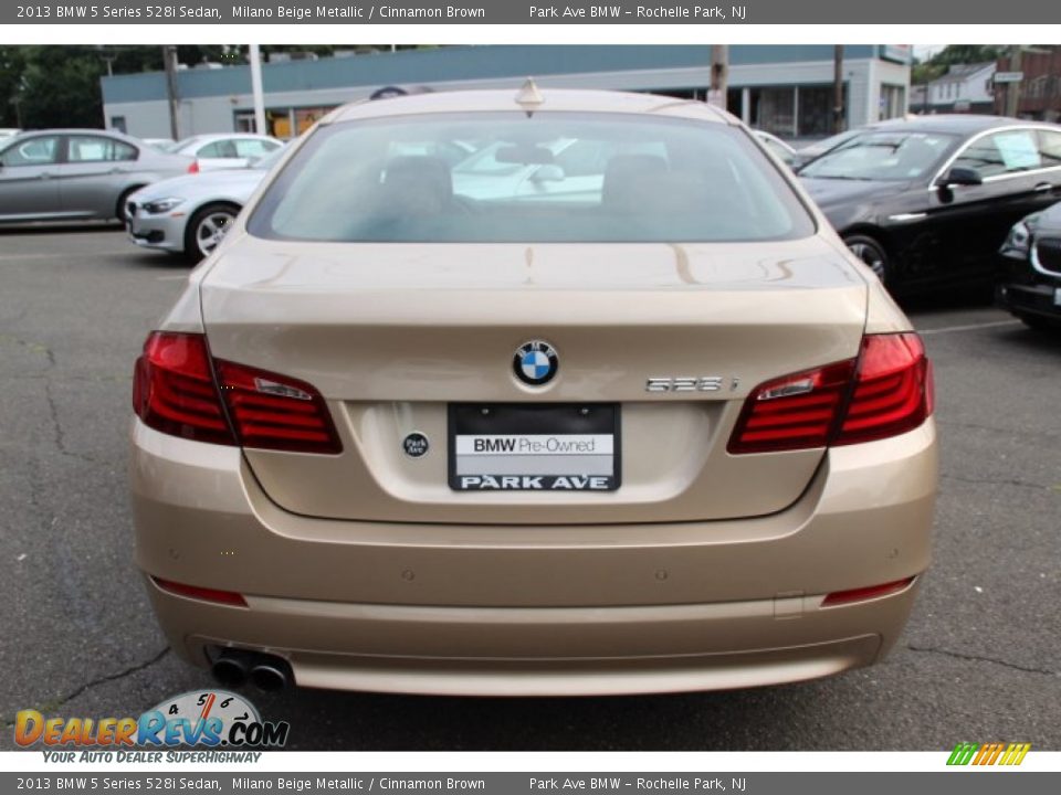2013 BMW 5 Series 528i Sedan Milano Beige Metallic / Cinnamon Brown Photo #6