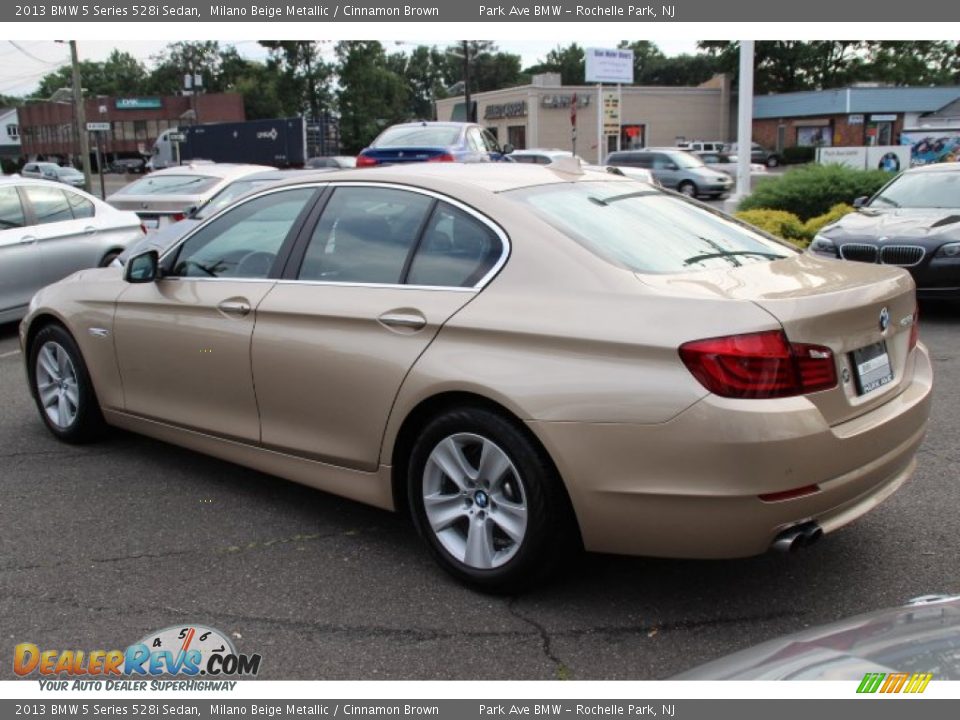 2013 BMW 5 Series 528i Sedan Milano Beige Metallic / Cinnamon Brown Photo #7