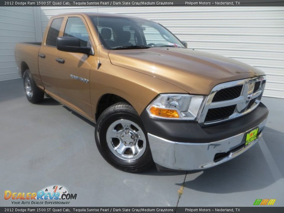 2012 Dodge Ram 1500 ST Quad Cab Tequila Sunrise Pearl / Dark Slate Gray/Medium Graystone Photo #1