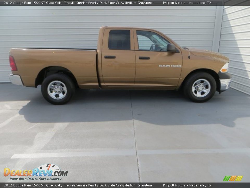 2012 Dodge Ram 1500 ST Quad Cab Tequila Sunrise Pearl / Dark Slate Gray/Medium Graystone Photo #3