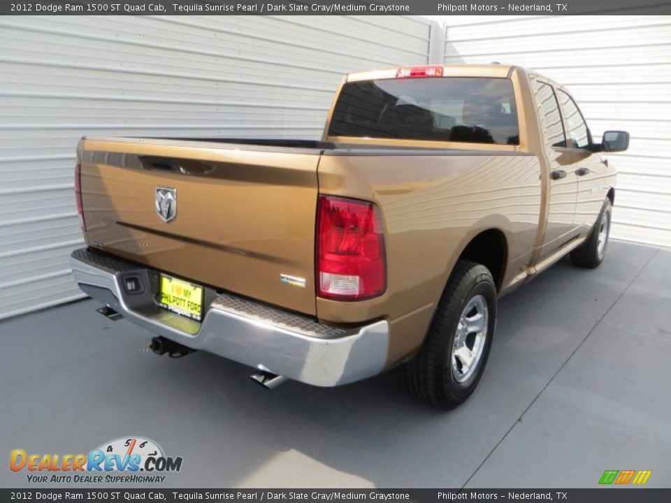 2012 Dodge Ram 1500 ST Quad Cab Tequila Sunrise Pearl / Dark Slate Gray/Medium Graystone Photo #4