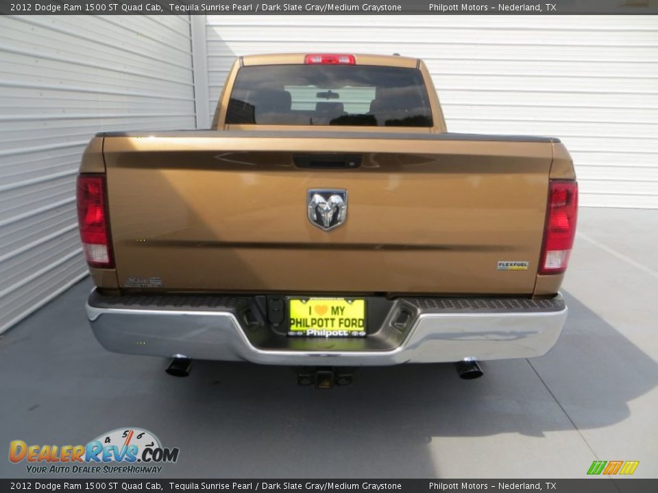 2012 Dodge Ram 1500 ST Quad Cab Tequila Sunrise Pearl / Dark Slate Gray/Medium Graystone Photo #5
