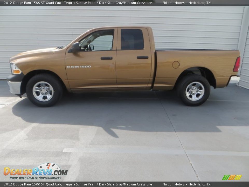 2012 Dodge Ram 1500 ST Quad Cab Tequila Sunrise Pearl / Dark Slate Gray/Medium Graystone Photo #6