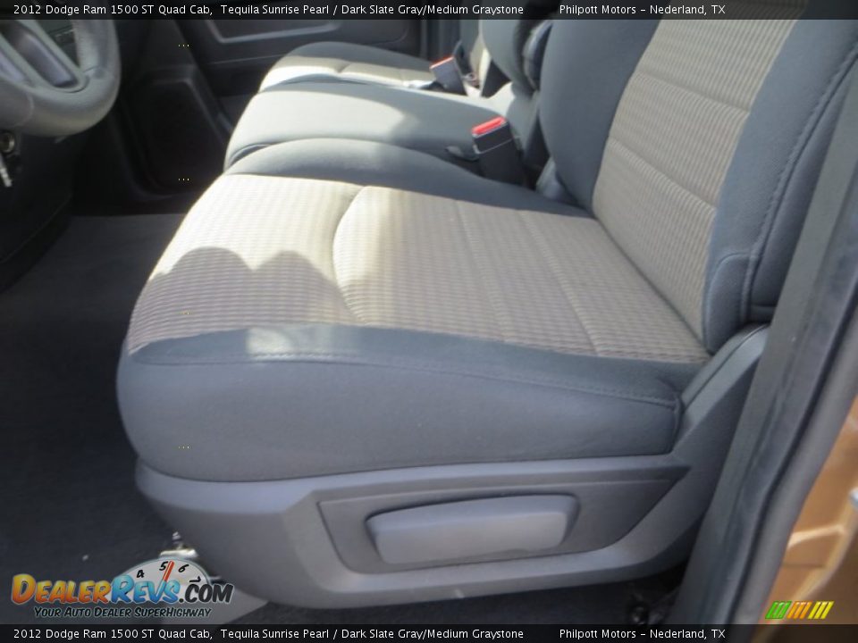 2012 Dodge Ram 1500 ST Quad Cab Tequila Sunrise Pearl / Dark Slate Gray/Medium Graystone Photo #30