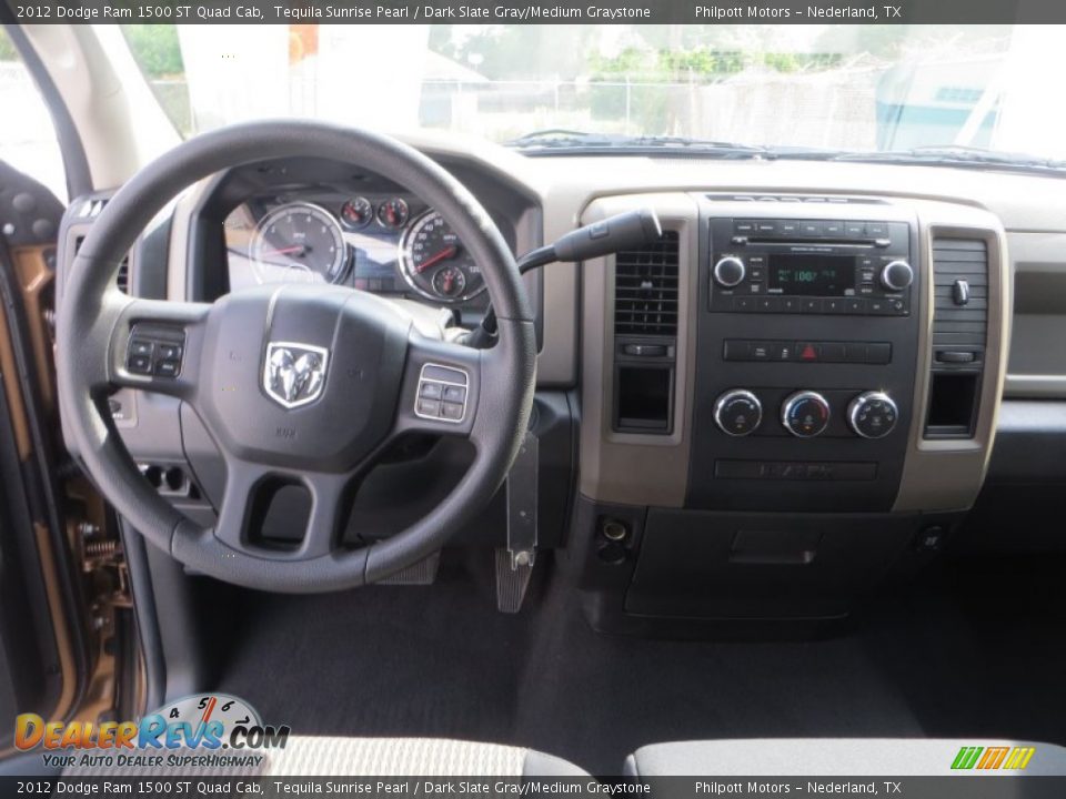 2012 Dodge Ram 1500 ST Quad Cab Tequila Sunrise Pearl / Dark Slate Gray/Medium Graystone Photo #31