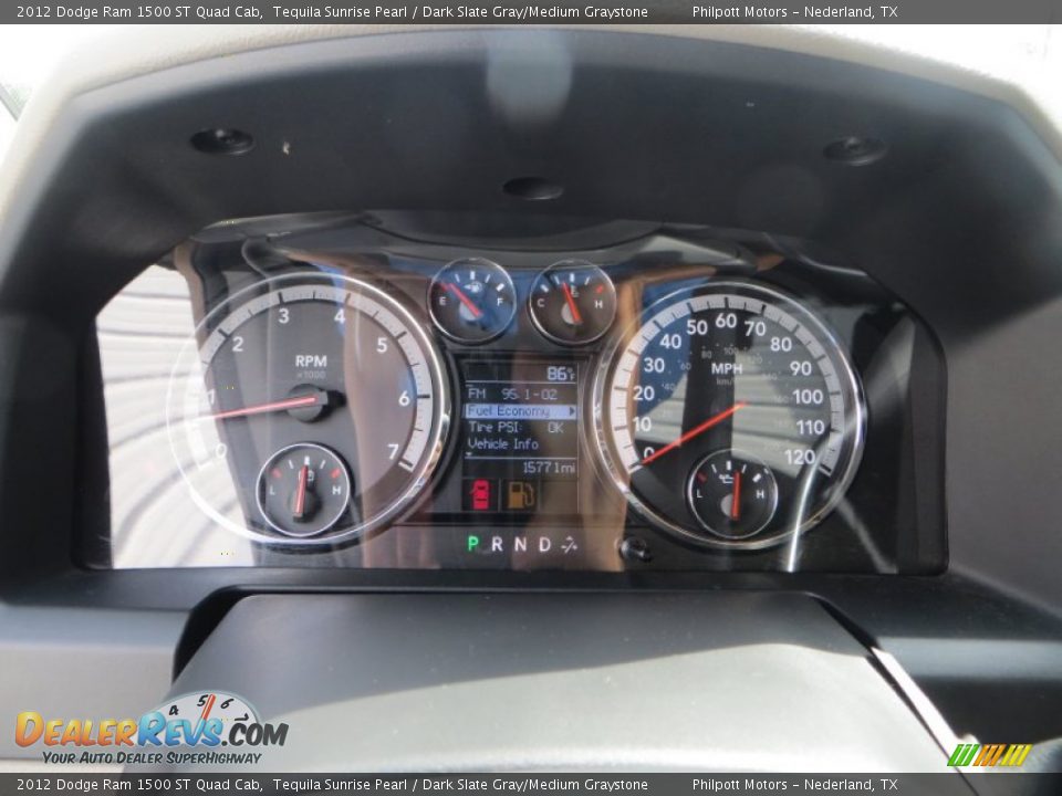 2012 Dodge Ram 1500 ST Quad Cab Tequila Sunrise Pearl / Dark Slate Gray/Medium Graystone Photo #36