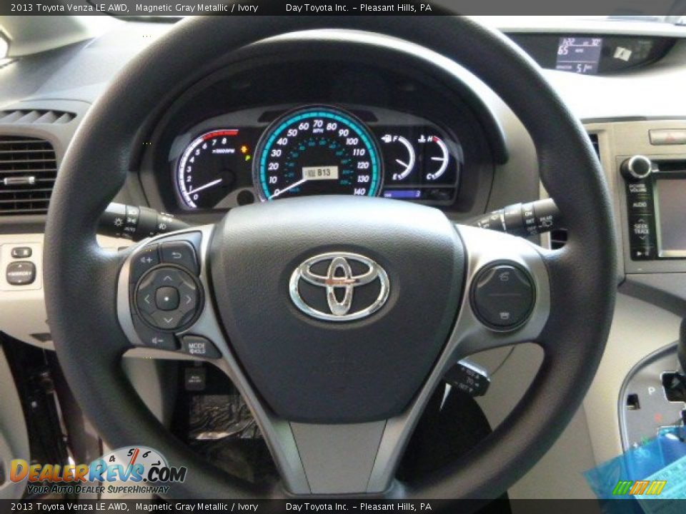 2013 Toyota Venza LE AWD Magnetic Gray Metallic / Ivory Photo #17