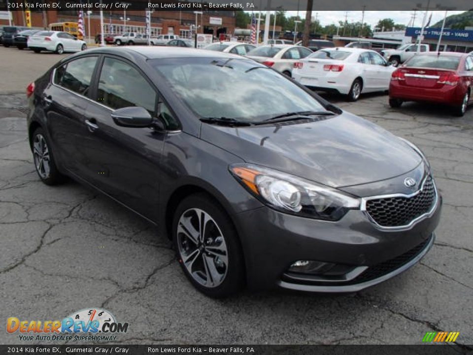 2014 Kia Forte EX Gunmetal Gray / Gray Photo #2