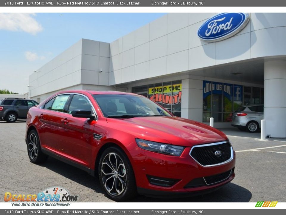 2013 Ford Taurus SHO AWD Ruby Red Metallic / SHO Charcoal Black Leather Photo #1