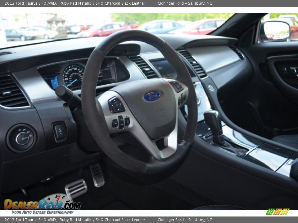 2013 Ford Taurus SHO AWD Ruby Red Metallic / SHO Charcoal Black Leather Photo #11