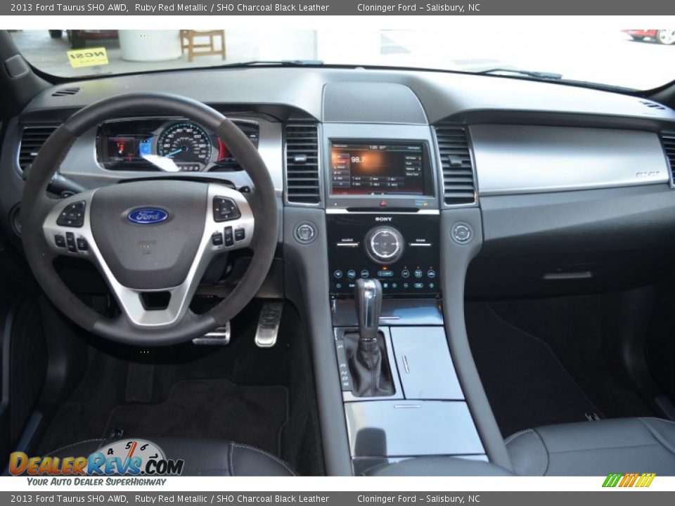 2013 Ford Taurus SHO AWD Ruby Red Metallic / SHO Charcoal Black Leather Photo #22