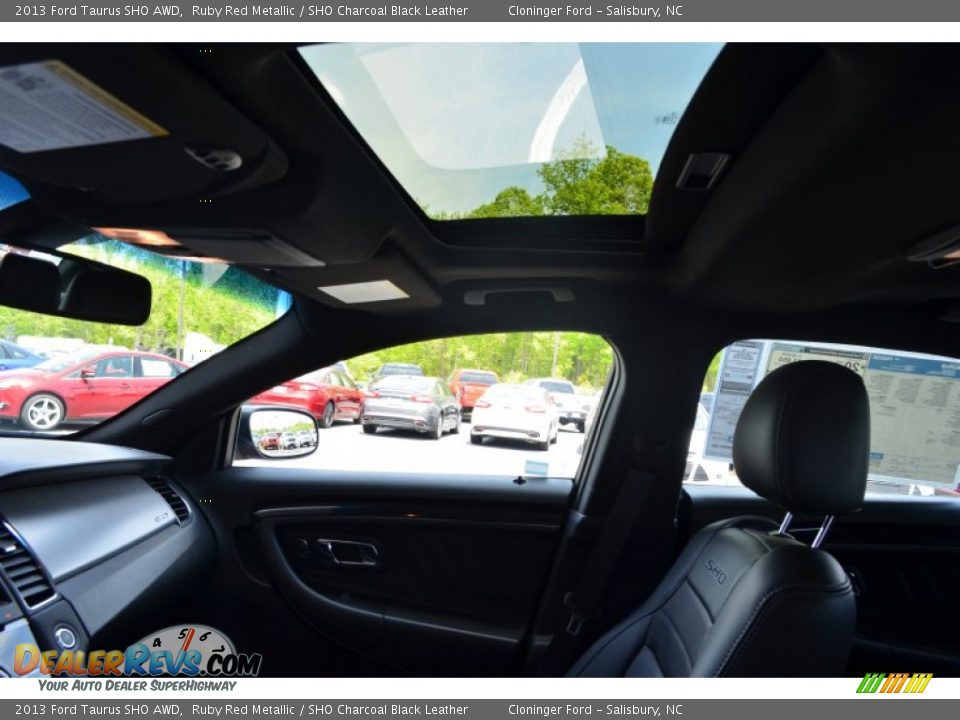 2013 Ford Taurus SHO AWD Ruby Red Metallic / SHO Charcoal Black Leather Photo #24