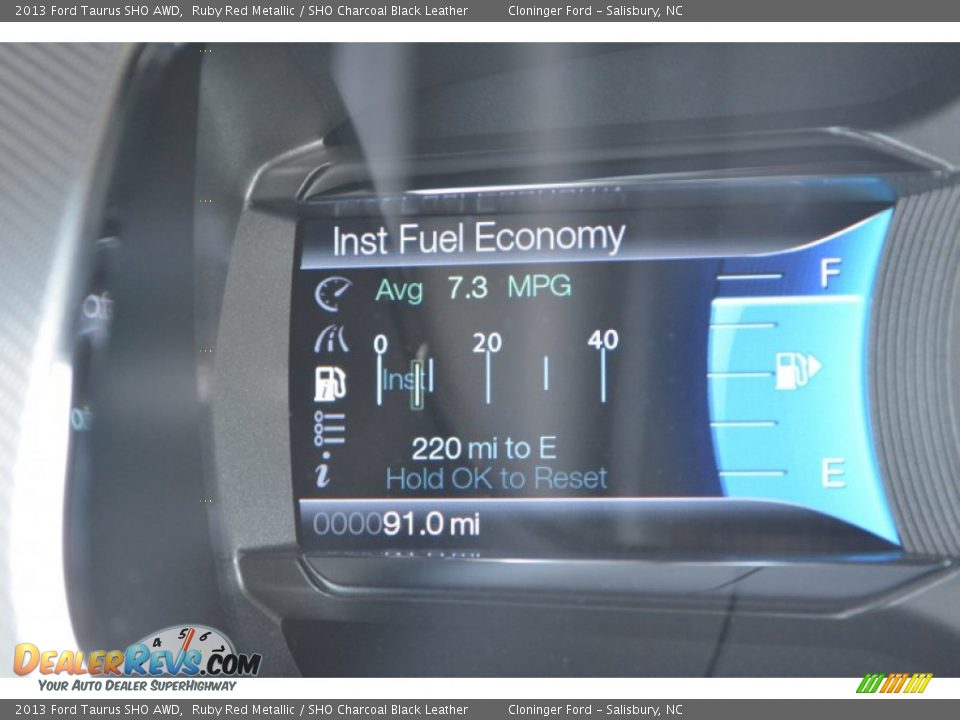 2013 Ford Taurus SHO AWD Ruby Red Metallic / SHO Charcoal Black Leather Photo #27