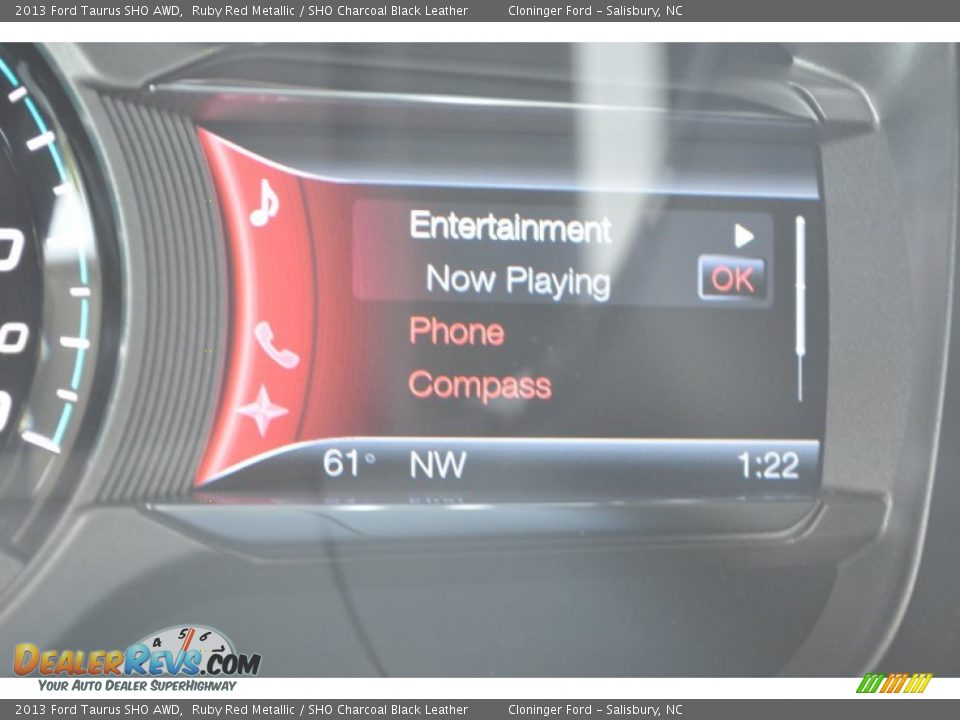 2013 Ford Taurus SHO AWD Ruby Red Metallic / SHO Charcoal Black Leather Photo #29