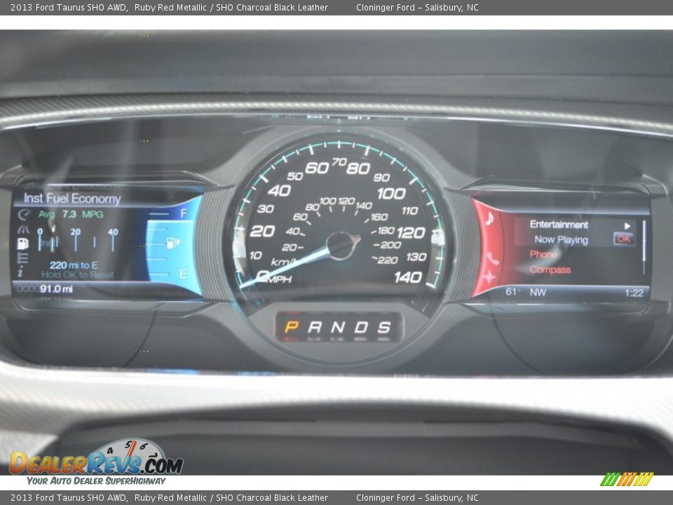 2013 Ford Taurus SHO AWD Ruby Red Metallic / SHO Charcoal Black Leather Photo #30