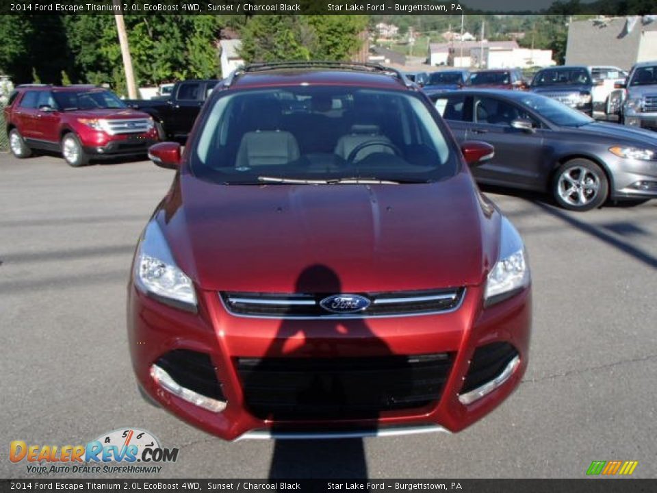 2014 Ford Escape Titanium 2.0L EcoBoost 4WD Sunset / Charcoal Black Photo #2