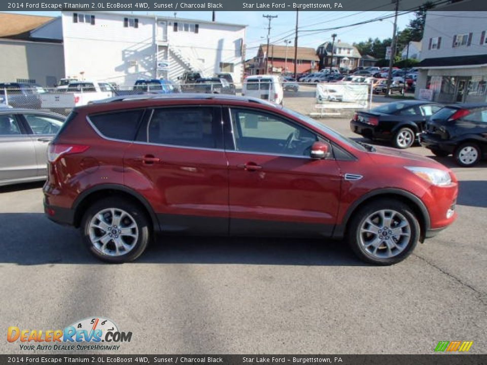 2014 Ford Escape Titanium 2.0L EcoBoost 4WD Sunset / Charcoal Black Photo #4