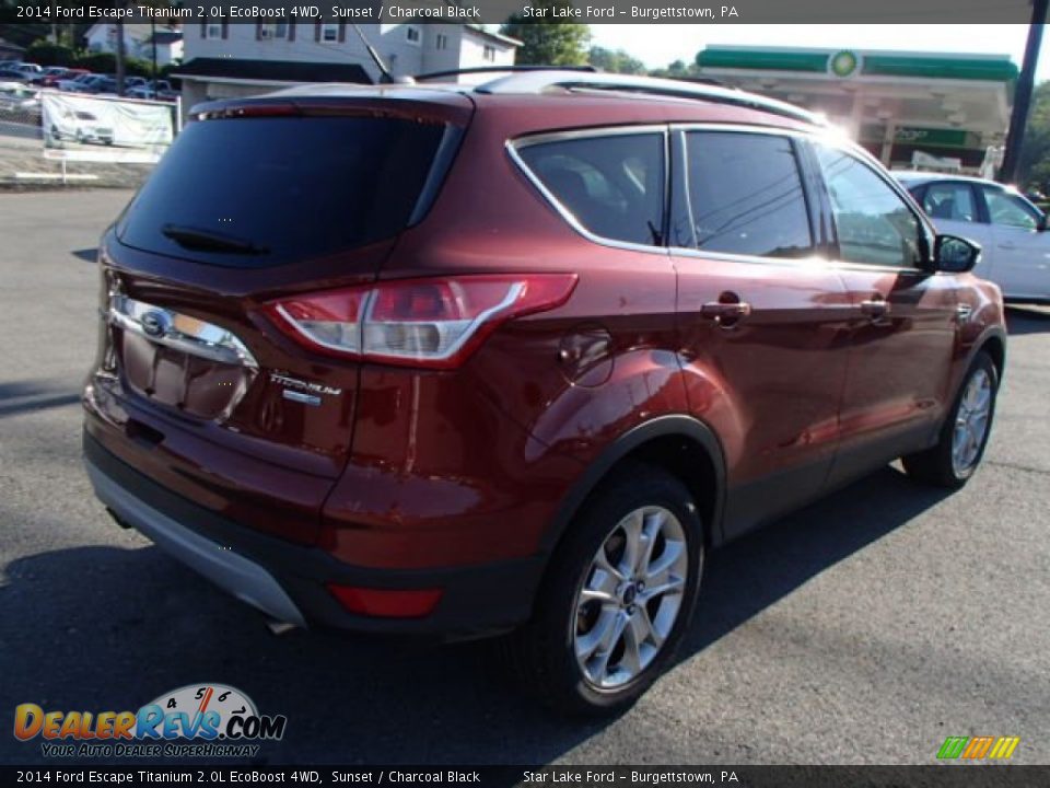 2014 Ford Escape Titanium 2.0L EcoBoost 4WD Sunset / Charcoal Black Photo #5