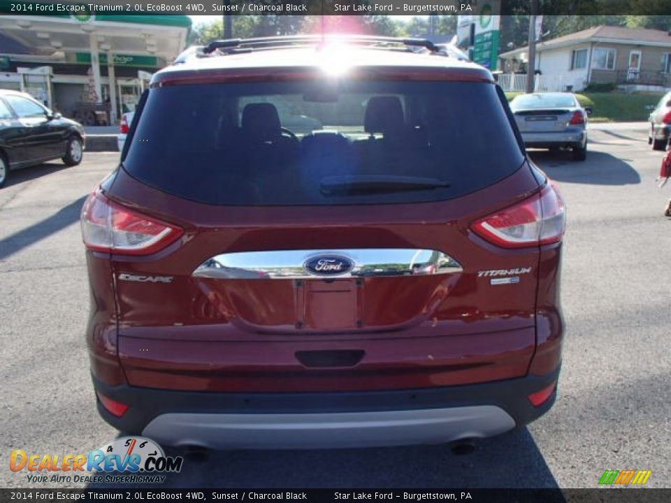 2014 Ford Escape Titanium 2.0L EcoBoost 4WD Sunset / Charcoal Black Photo #6