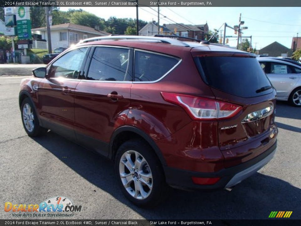 2014 Ford Escape Titanium 2.0L EcoBoost 4WD Sunset / Charcoal Black Photo #7