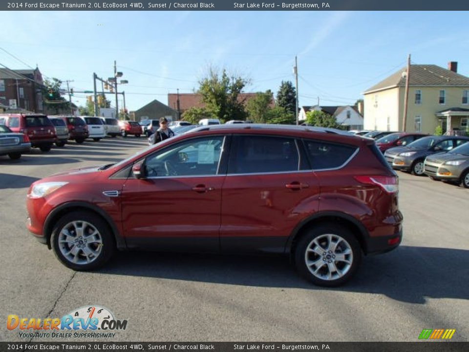 2014 Ford Escape Titanium 2.0L EcoBoost 4WD Sunset / Charcoal Black Photo #8