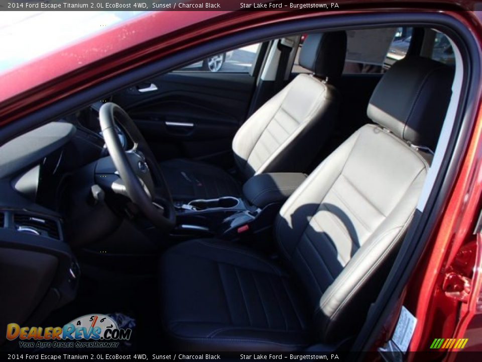 2014 Ford Escape Titanium 2.0L EcoBoost 4WD Sunset / Charcoal Black Photo #10