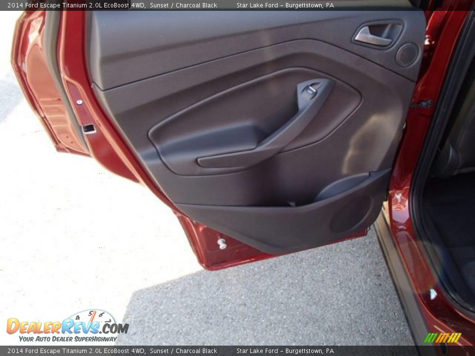 2014 Ford Escape Titanium 2.0L EcoBoost 4WD Sunset / Charcoal Black Photo #13