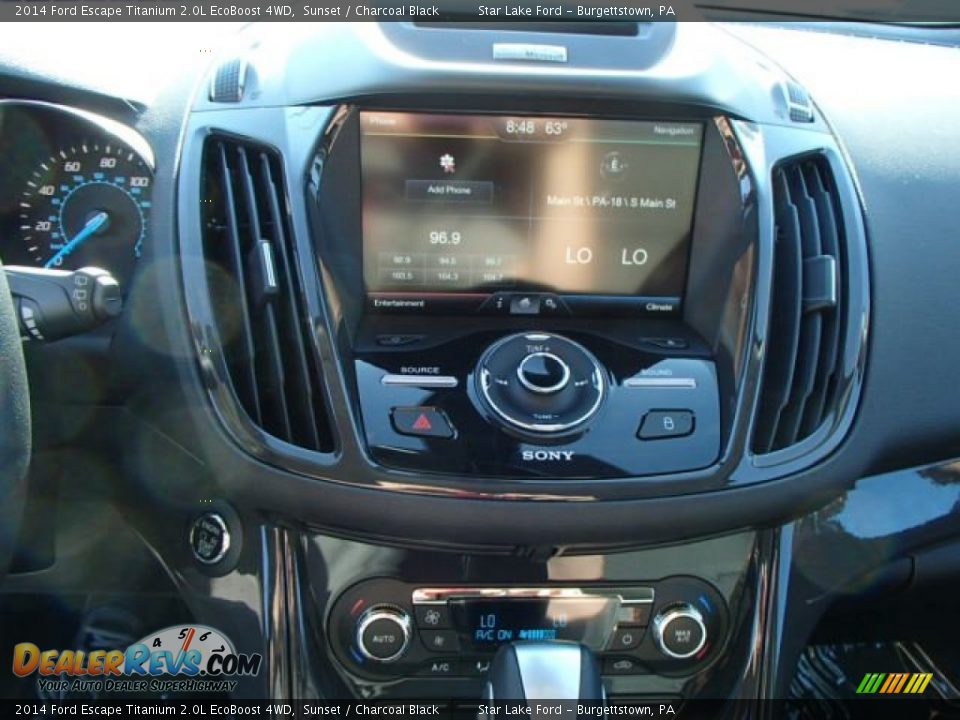 2014 Ford Escape Titanium 2.0L EcoBoost 4WD Sunset / Charcoal Black Photo #17