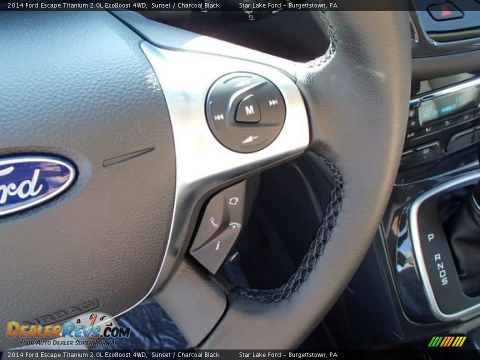 2014 Ford Escape Titanium 2.0L EcoBoost 4WD Sunset / Charcoal Black Photo #23