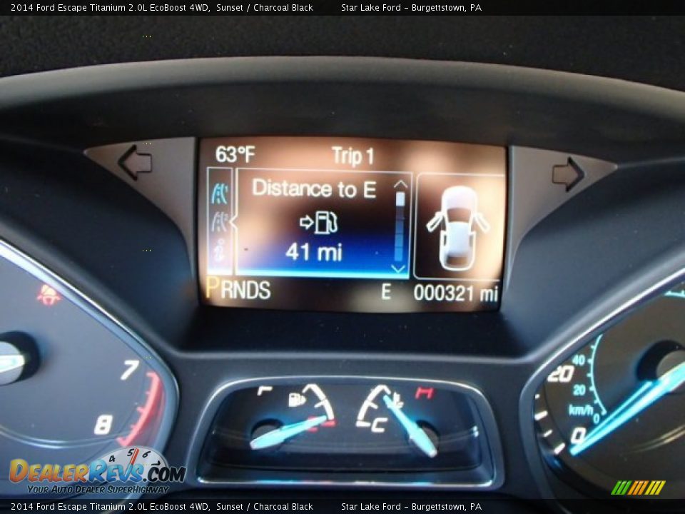 2014 Ford Escape Titanium 2.0L EcoBoost 4WD Sunset / Charcoal Black Photo #24