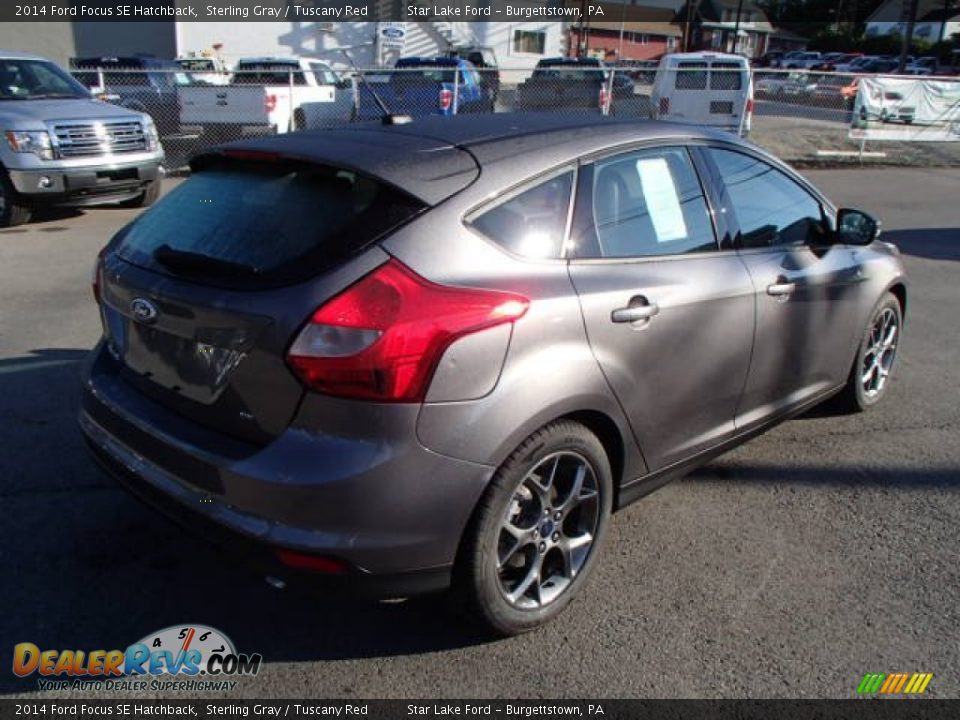 2014 Ford Focus SE Hatchback Sterling Gray / Tuscany Red Photo #5