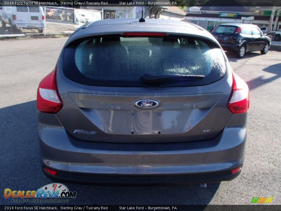 2014 Ford Focus SE Hatchback Sterling Gray / Tuscany Red Photo #6