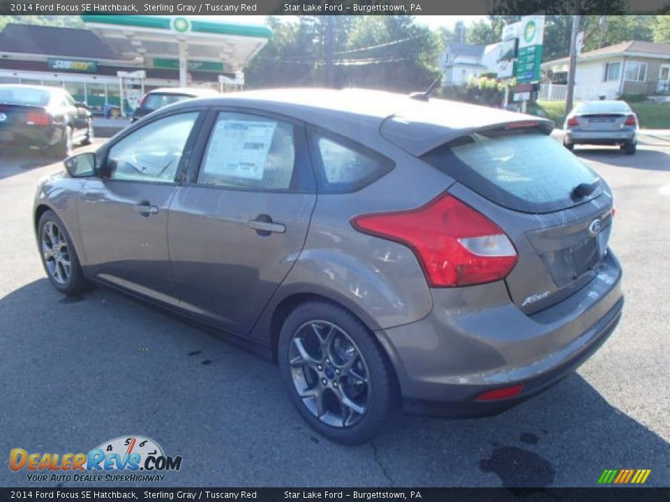 2014 Ford Focus SE Hatchback Sterling Gray / Tuscany Red Photo #7