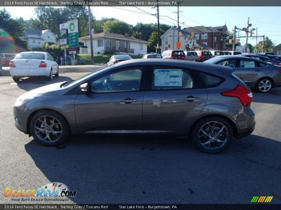 2014 Ford Focus SE Hatchback Sterling Gray / Tuscany Red Photo #8
