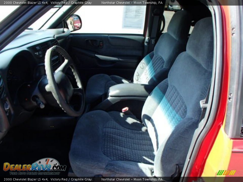2000 Chevrolet Blazer LS 4x4 Victory Red / Graphite Gray Photo #8