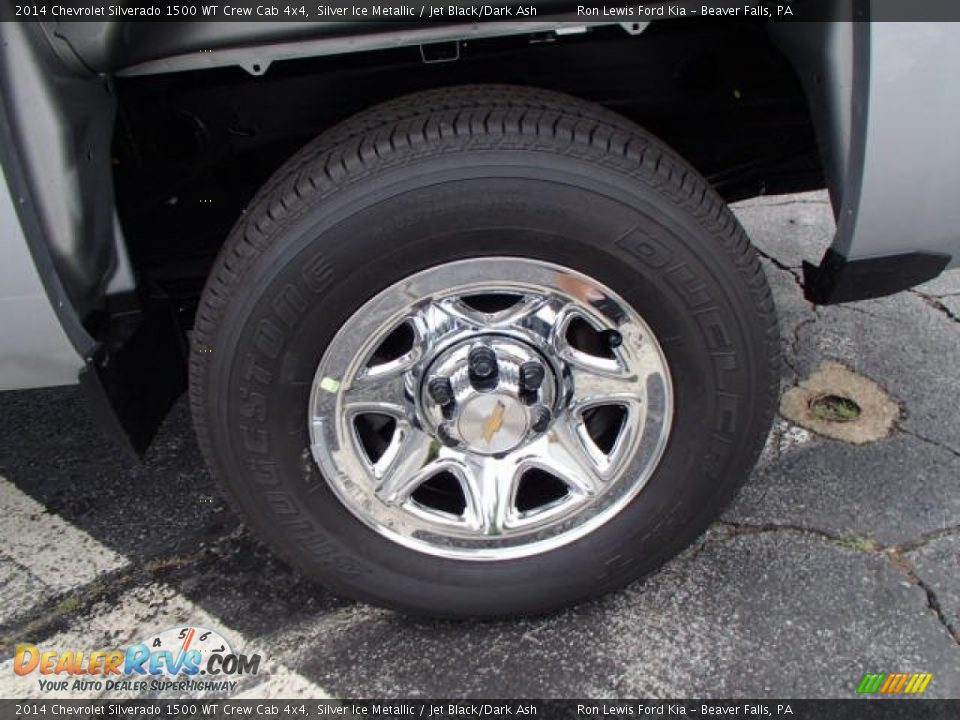2014 Chevrolet Silverado 1500 WT Crew Cab 4x4 Silver Ice Metallic / Jet Black/Dark Ash Photo #9