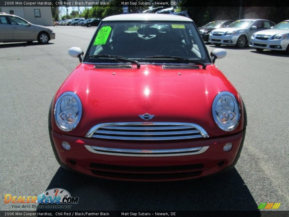 2006 Mini Cooper Hardtop Chili Red / Black/Panther Black Photo #3