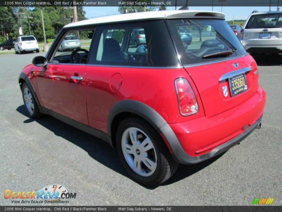 2006 Mini Cooper Hardtop Chili Red / Black/Panther Black Photo #8