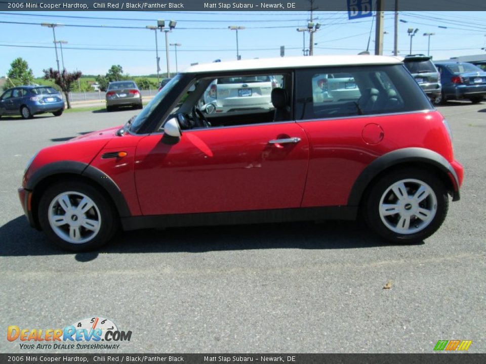 2006 Mini Cooper Hardtop Chili Red / Black/Panther Black Photo #9