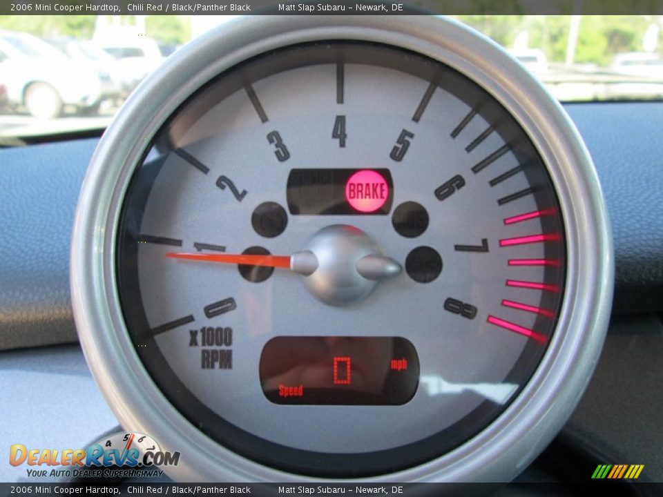 2006 Mini Cooper Hardtop Chili Red / Black/Panther Black Photo #24